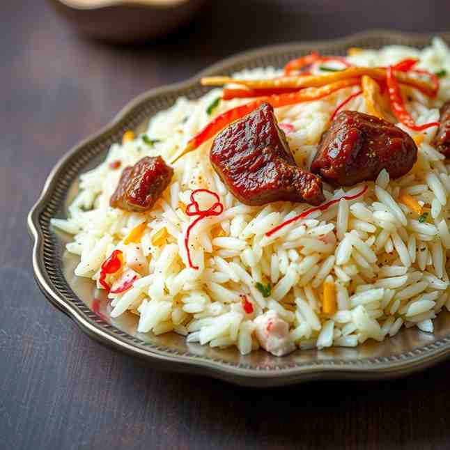 Shah Pilaf Recipe - Crown Rice with Lamb & Saffron – Bake Today